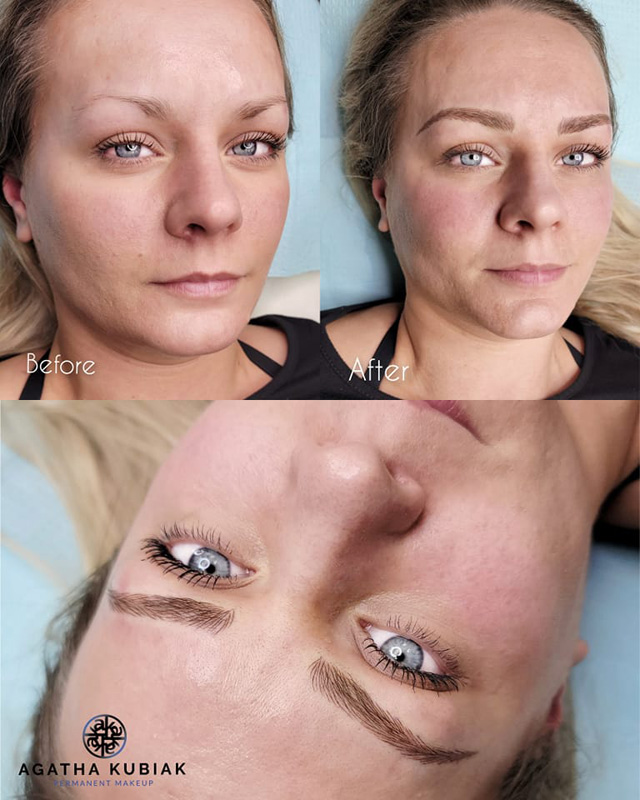 Microblading 3D Eyebrows - Before and After