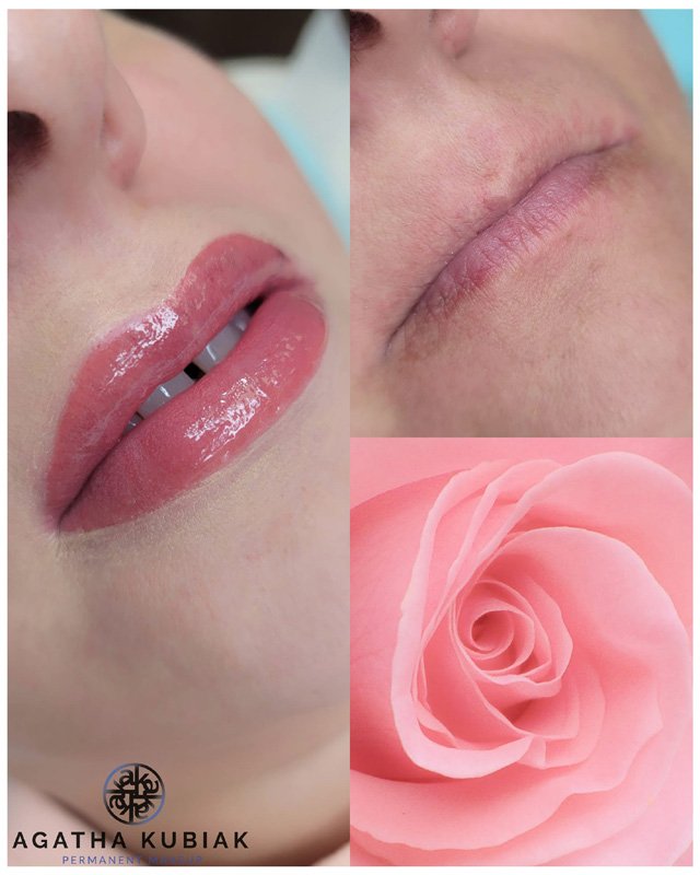 Before and After - Permanent Makeup Blush Lips