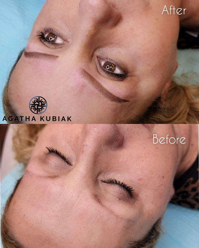 Before and After - Permanent Makeup Powder Eyebrows