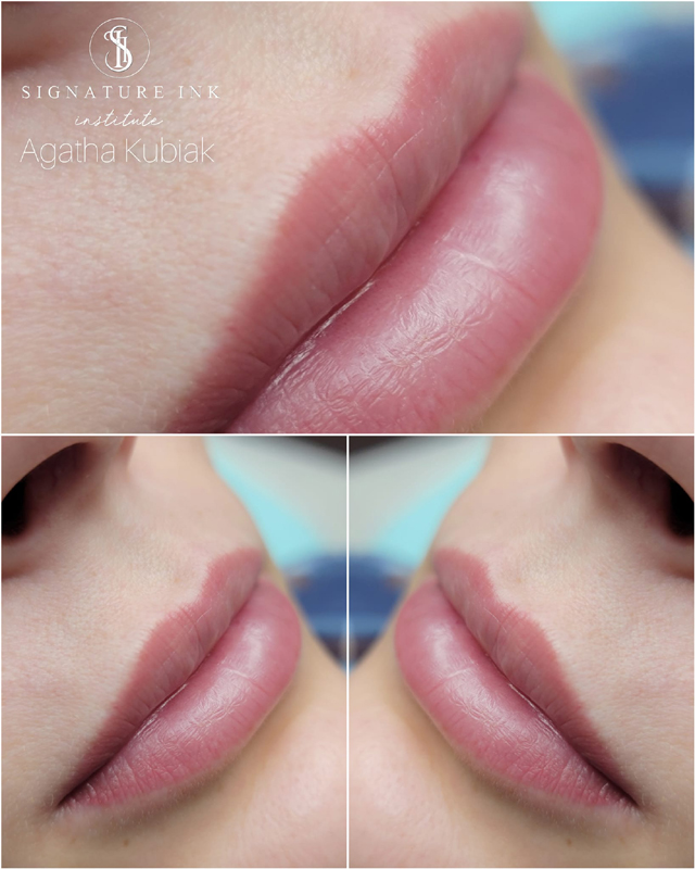 Healed Permanent Makeup Blush Lips.