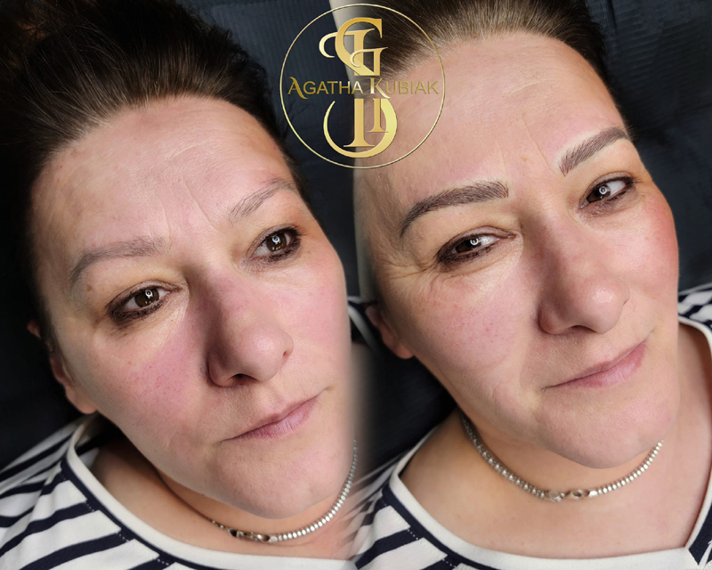 Before and After - Microblading Eyebrows.