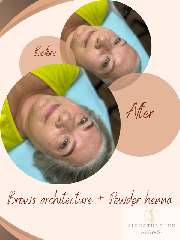 Before and After - Permanent Makeup Eyebrows by Susanna