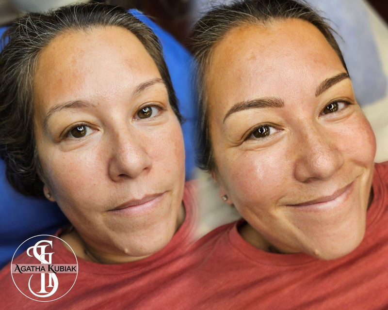 Before and After - Hybrid Eyebrows by Agatha Kubiak